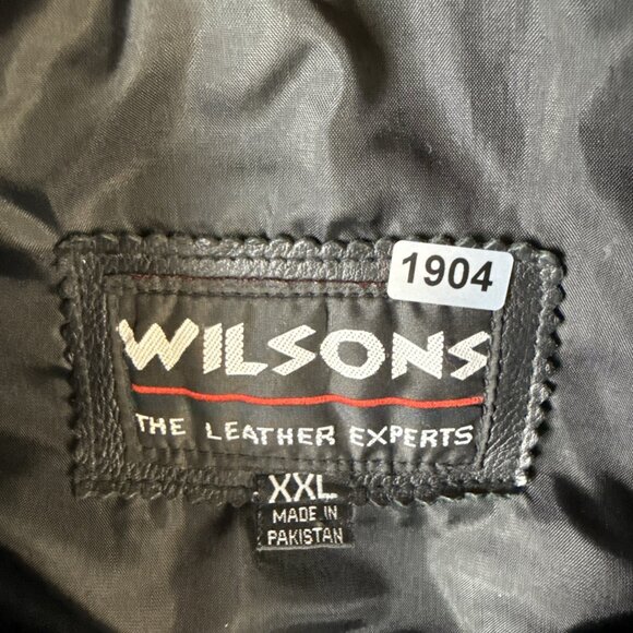 Vintage Wilsons Leather Jacket Mens Size‎ XXL Black Biker Bomber Rock Punk Heavy - Picture 2 of 15